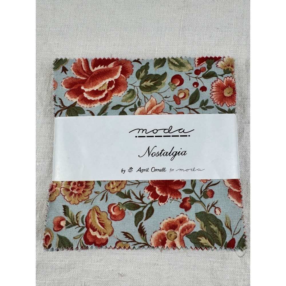 Moda Nostalgia Charm Pack April Cornell Floral 5in Squares 40pc 100% Cotton OOP